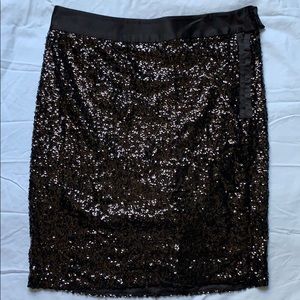 Sequined, pencil skirt.